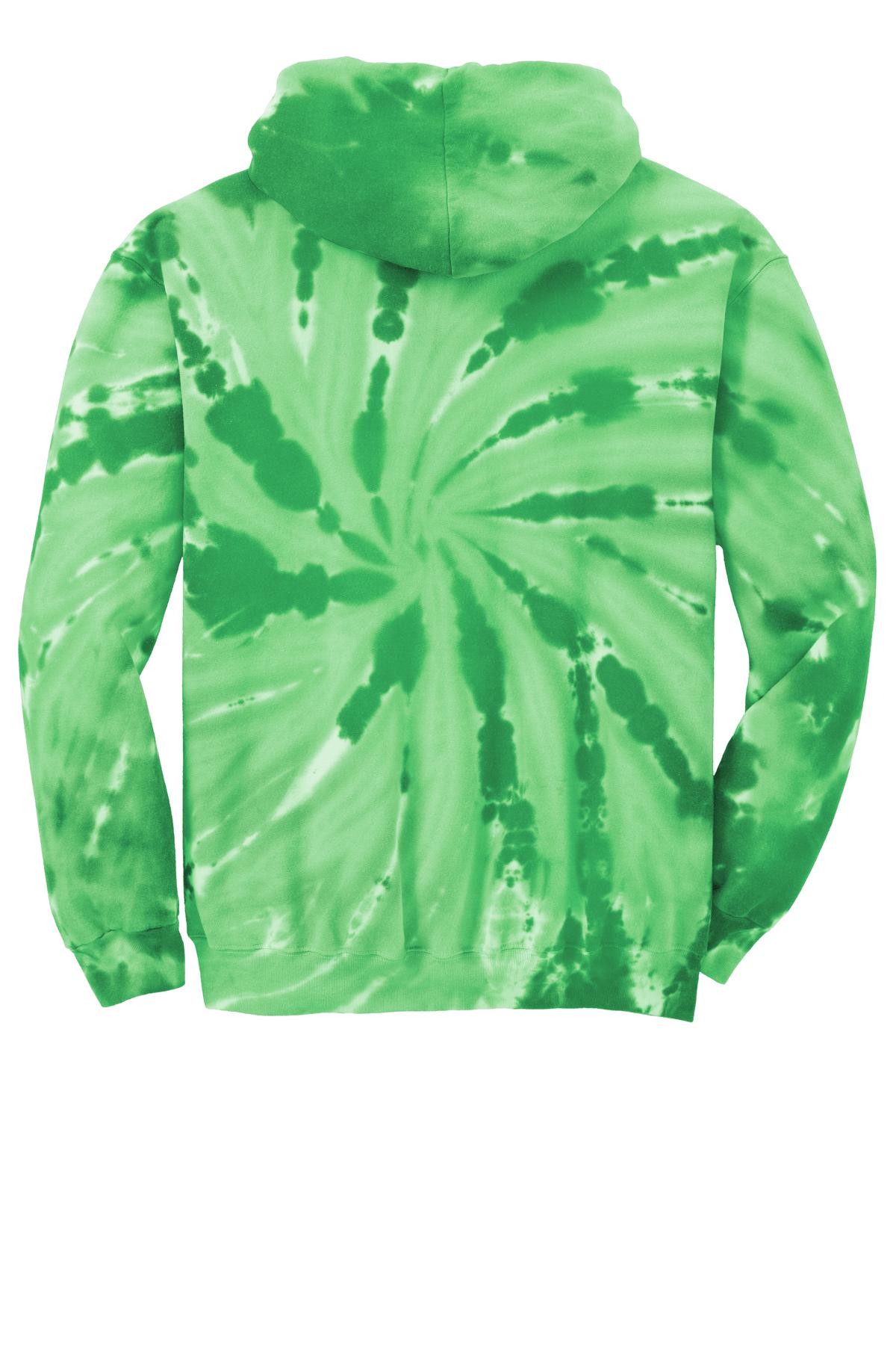 Unisex Tie-Dye Pullover Hoodie - Kelly