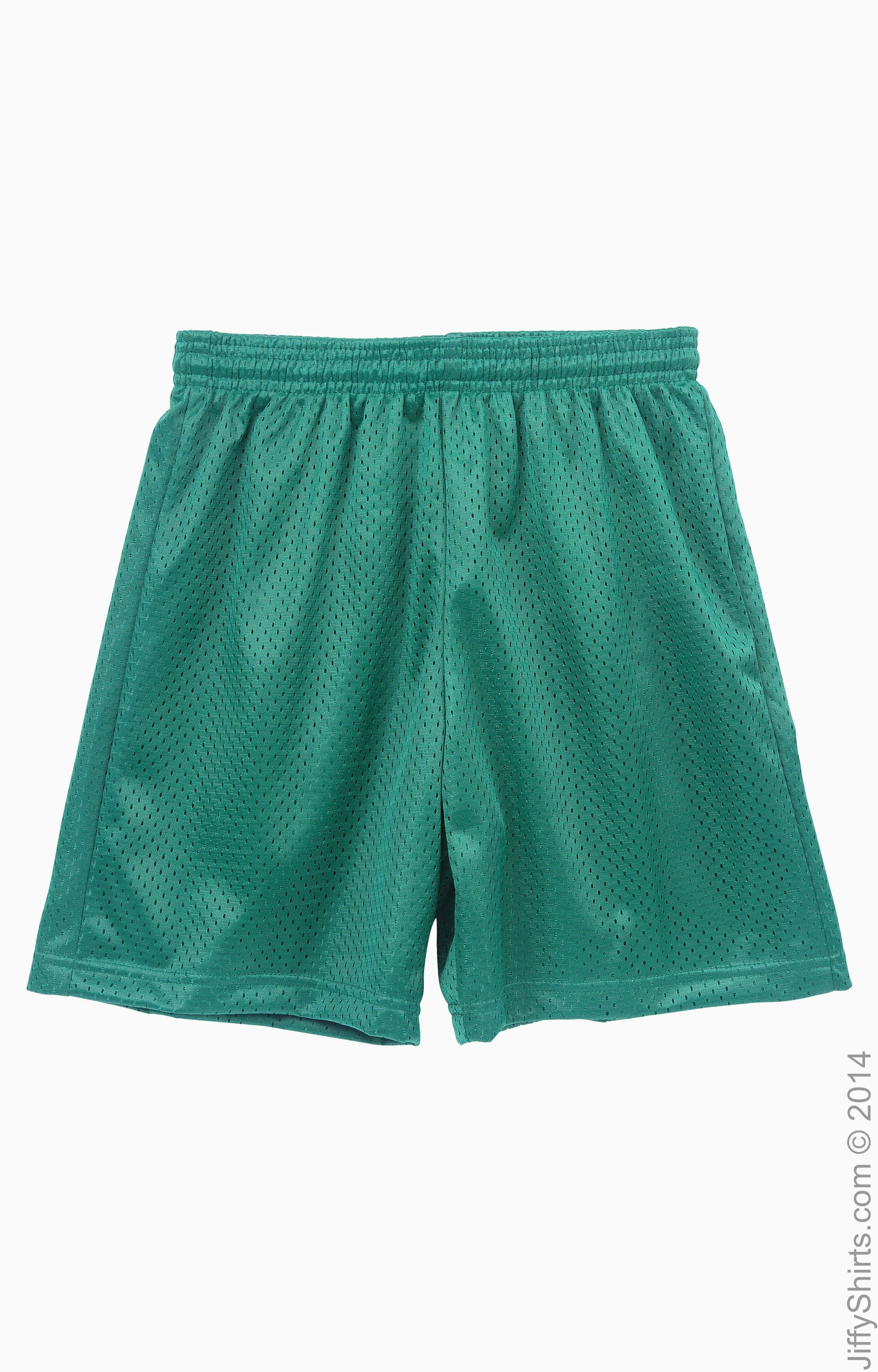 Youth Six Inch Inseam Mesh Short - Forest Green