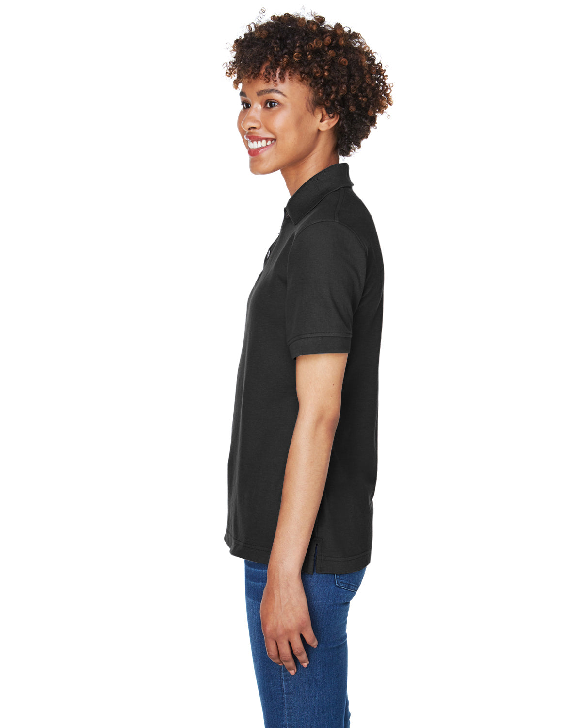 Women's Whisper Piqué Polo - Black