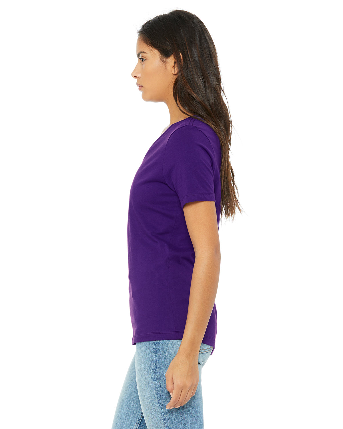 Women's Relaxed Jersey V-Neck T-Shirt - Team Purple
