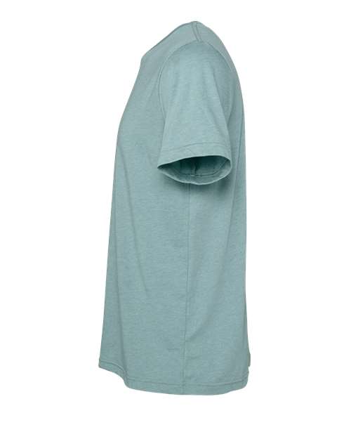 BELLA + CANVAS 3001CVC Heather Blue Lagoon — direct side