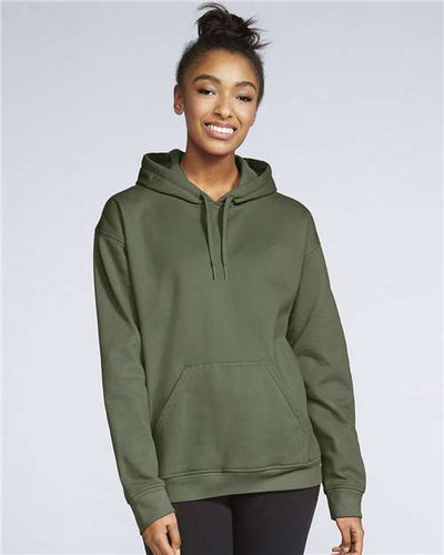 Gildan SF500 Military Green — on model front