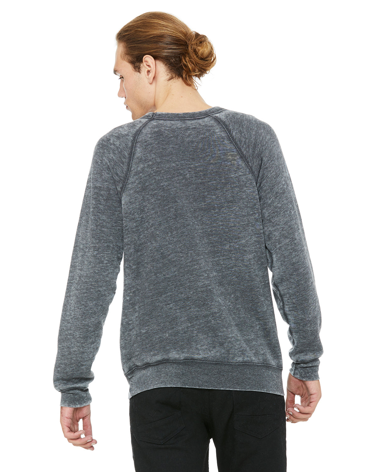 Unisex Sponge Fleece Raglan Sweatshirt - Gray Acid Fleece
