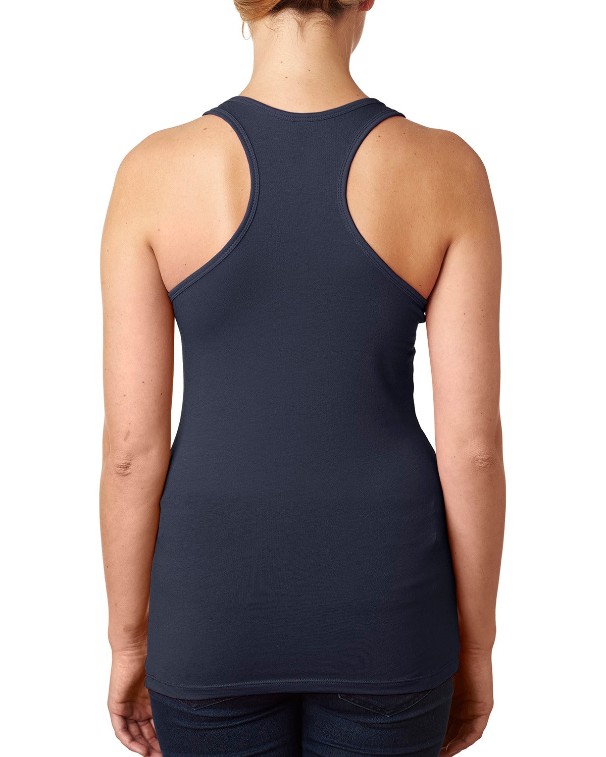 Women's Spandex Jersey Racerback Tank - Midnight Navy