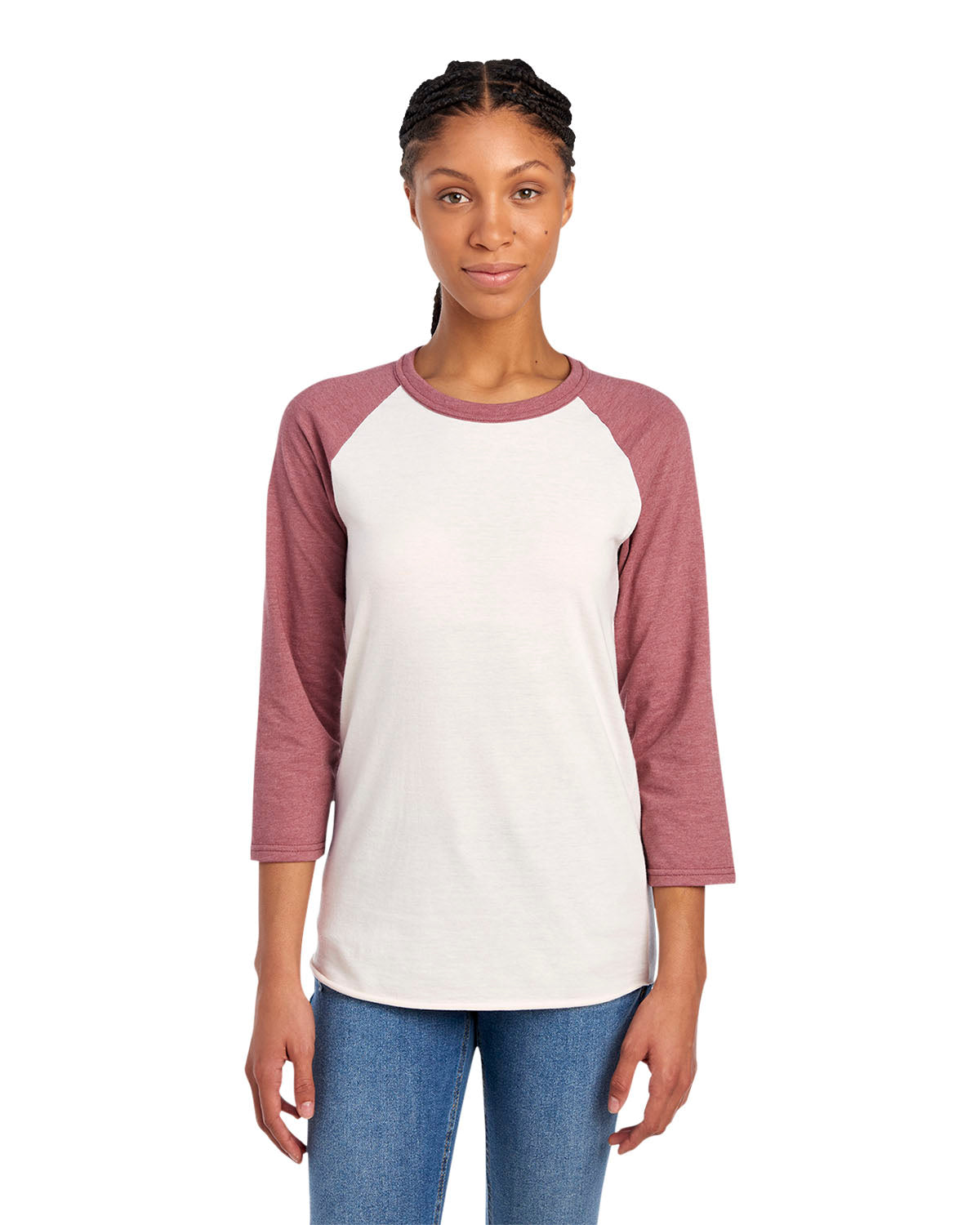 Unisex Premium Blend Raglan Baseball T-Shirt - SW CRM HT/ HT MV