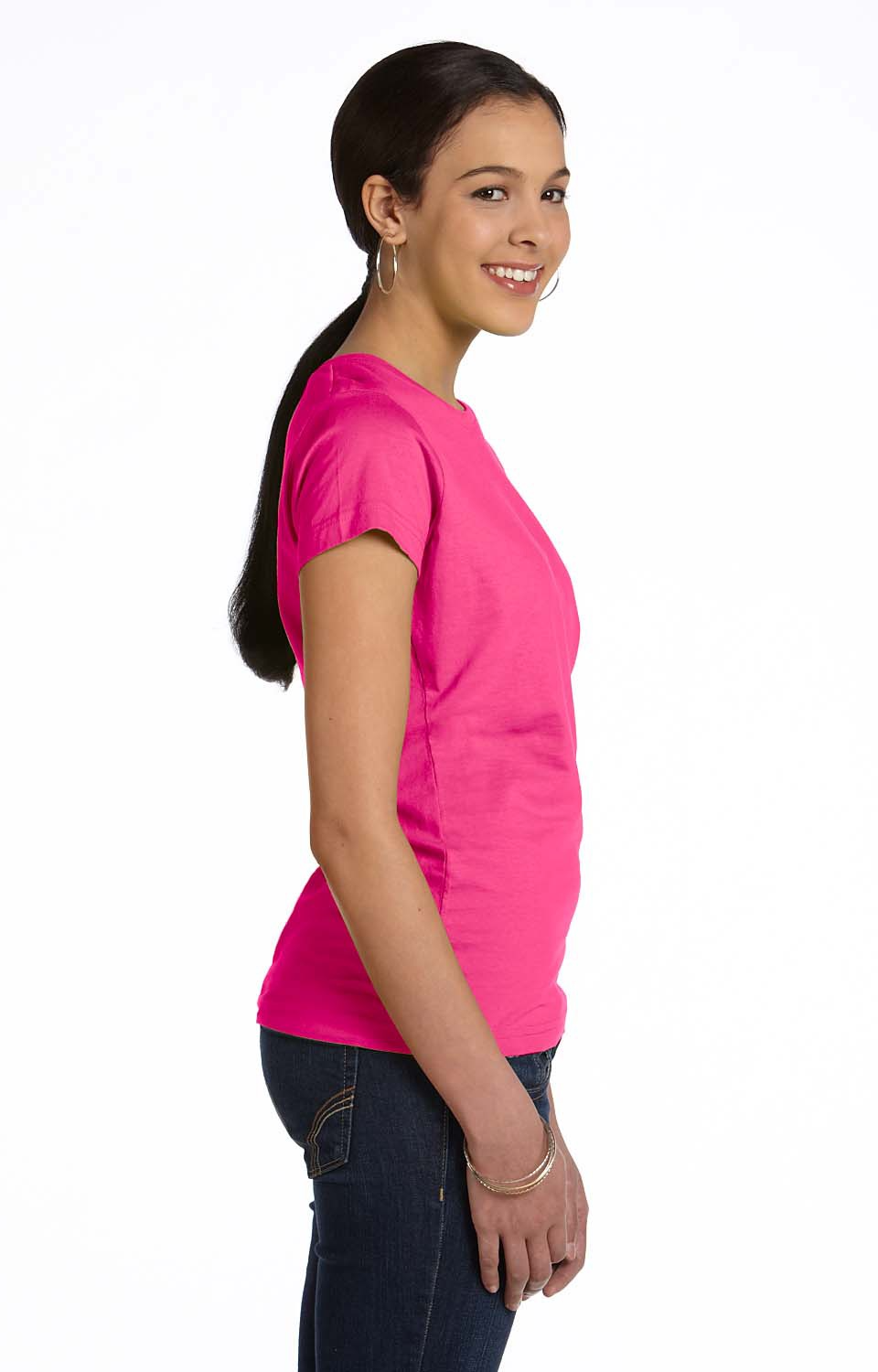 Women's Fine Jersey T-Shirt - Hot Pink