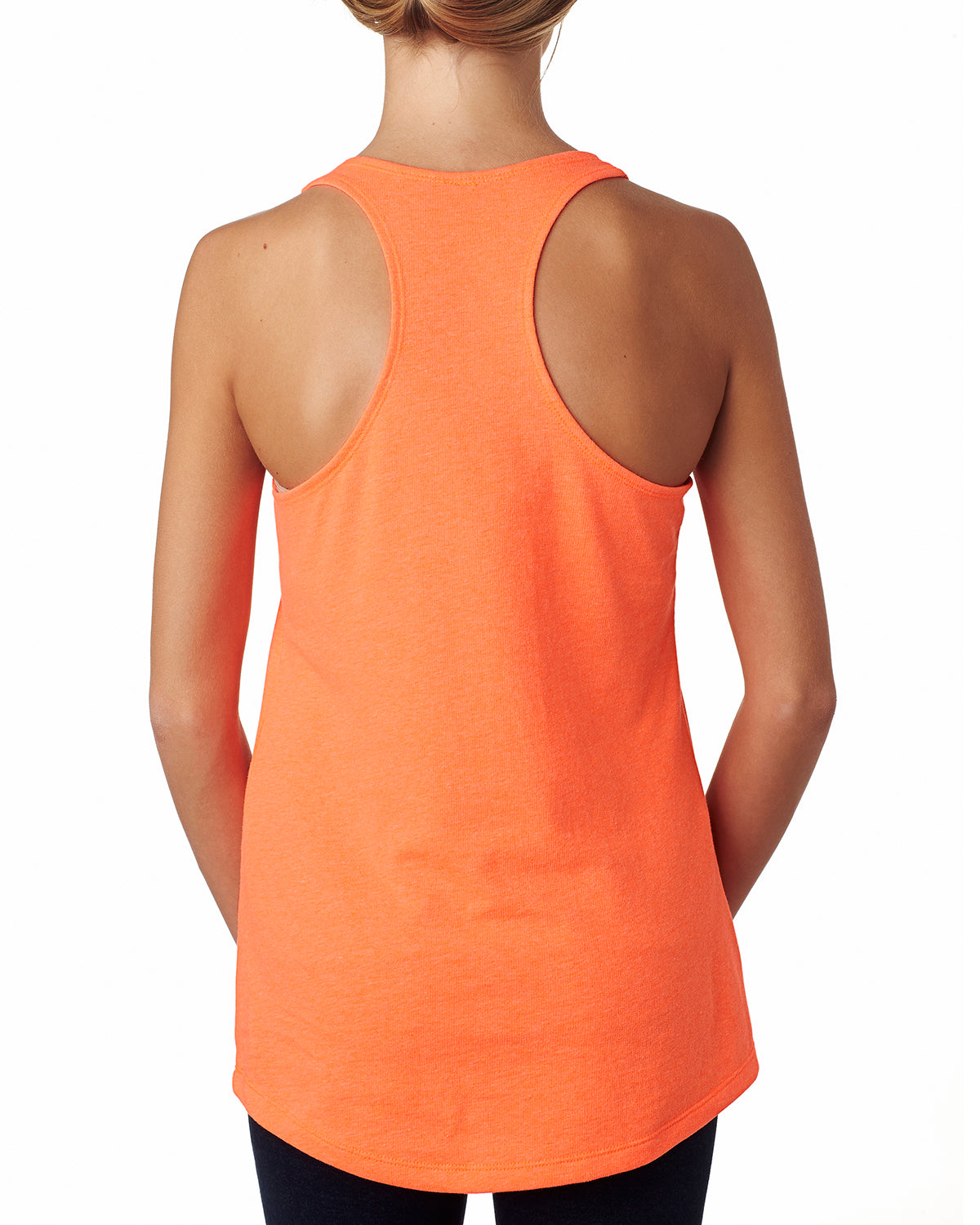 Women's French Terry Racerback Tank - Neon Heather Orange