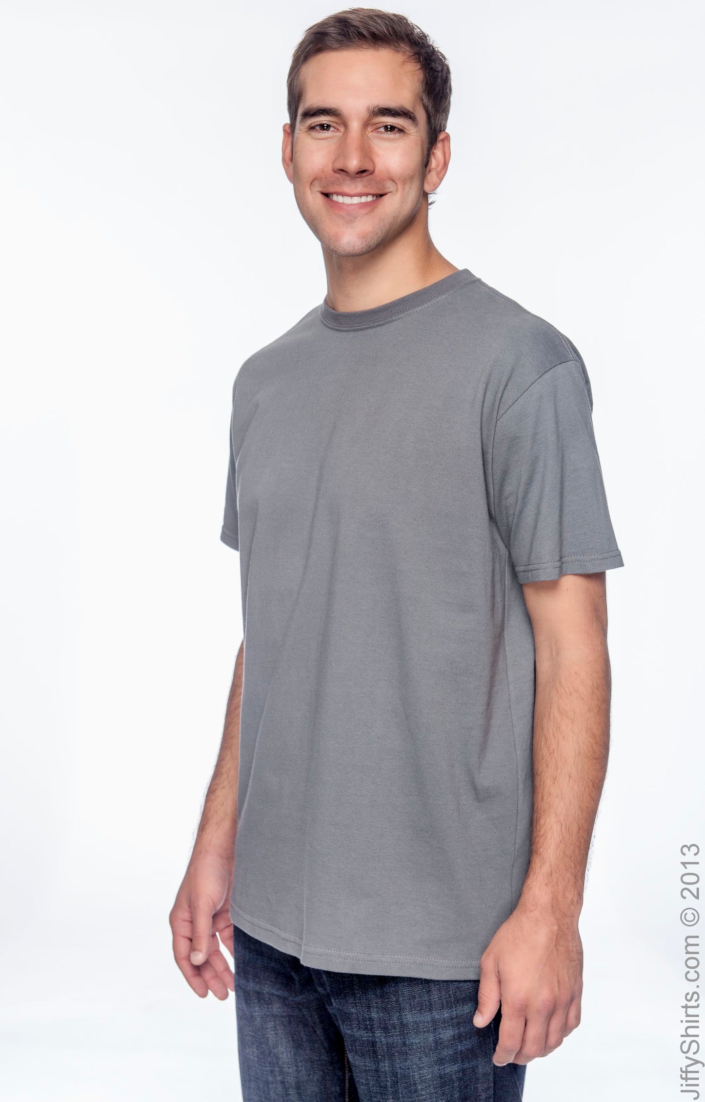 Men's 100% Organic Cotton Classic Short-Sleeve T-Shirt - Charcoal