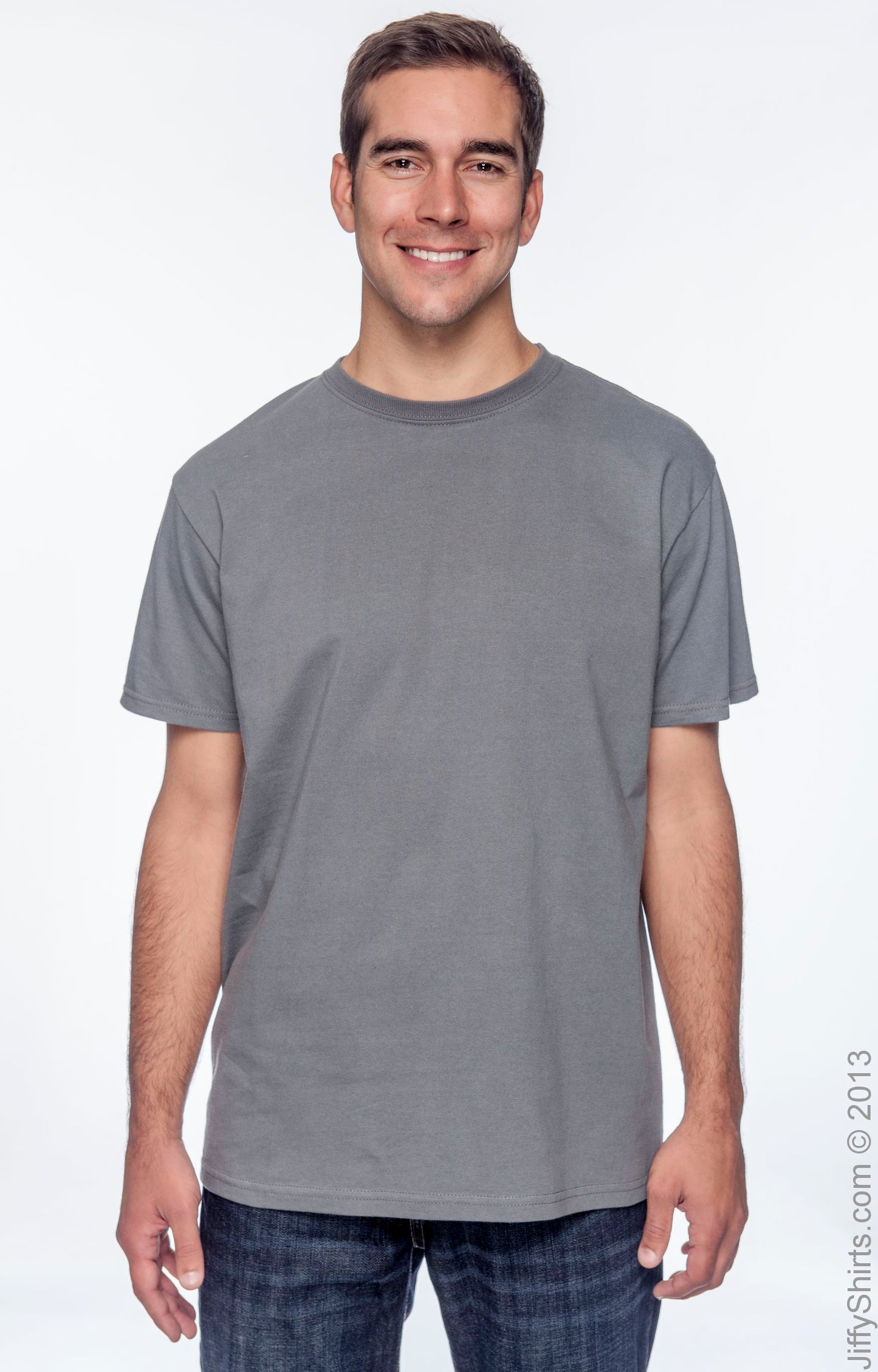 Men's 100% Organic Cotton Classic Short-Sleeve T-Shirt - Charcoal