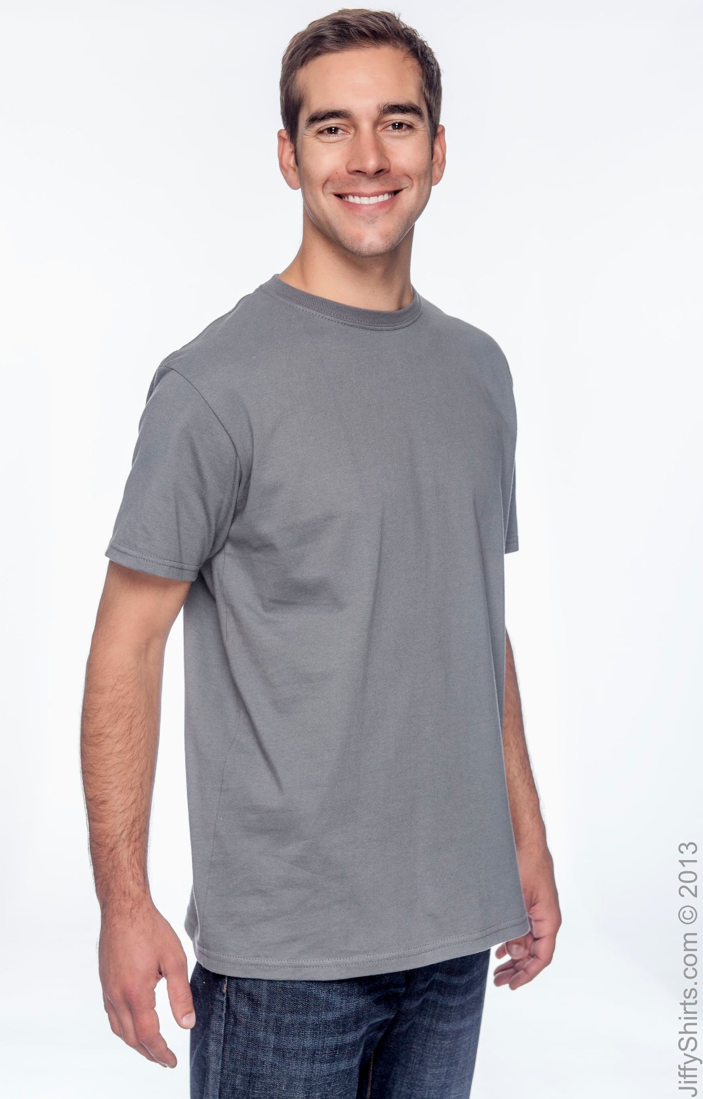 Men's 100% Organic Cotton Classic Short-Sleeve T-Shirt - Charcoal