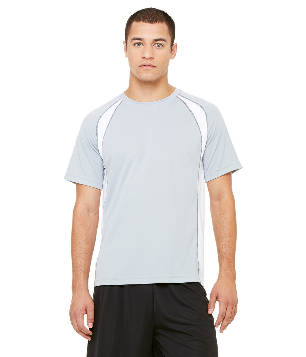 Unisex Colorblocked Short-Sleeve T-Shirt - Gray / White / Slate