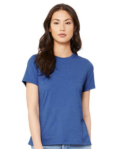 BELLA + CANVAS 6400CVC Heather True Royal — on model front