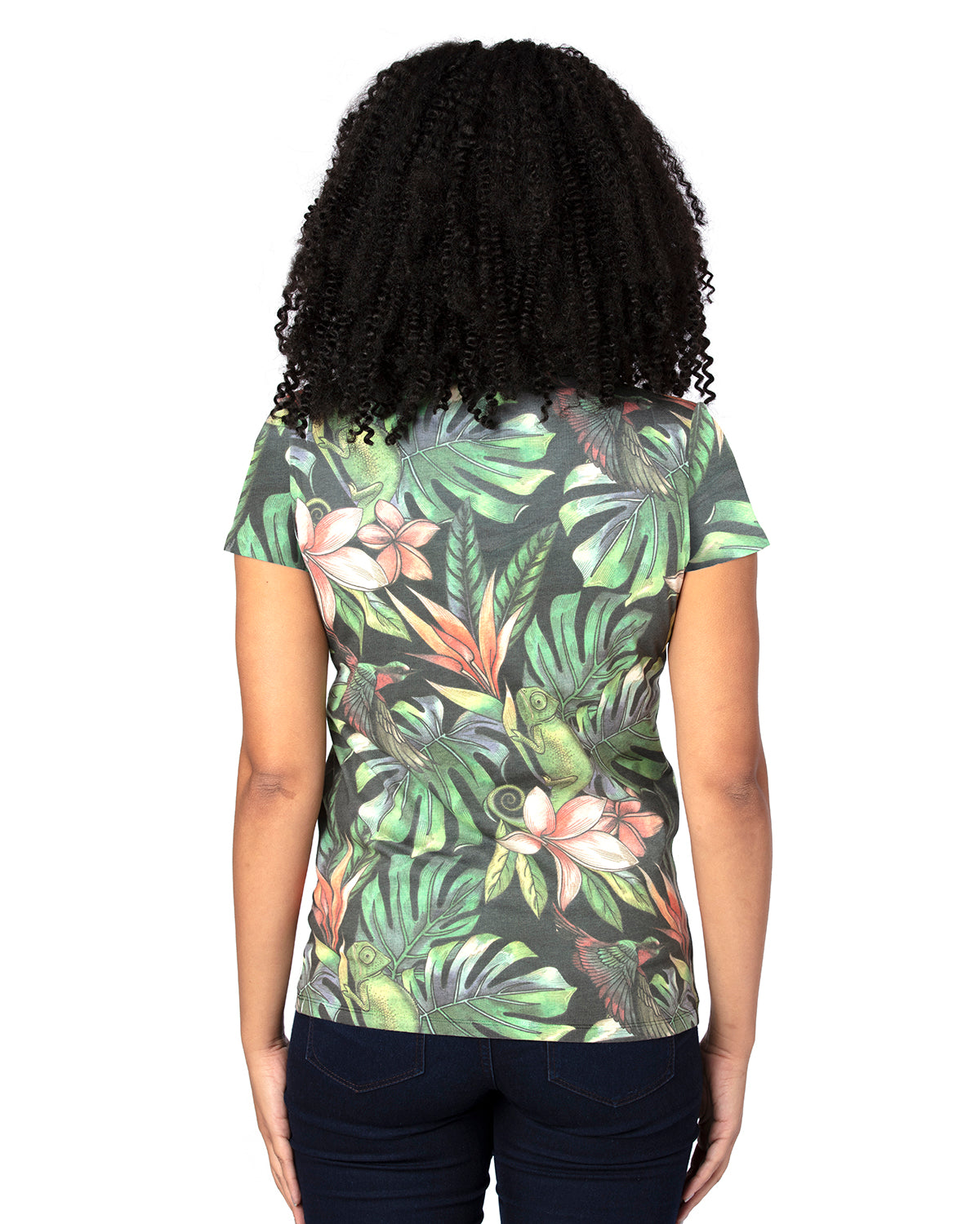 Women's Ultimate V-Neck T-Shirt - Tropical Jungle