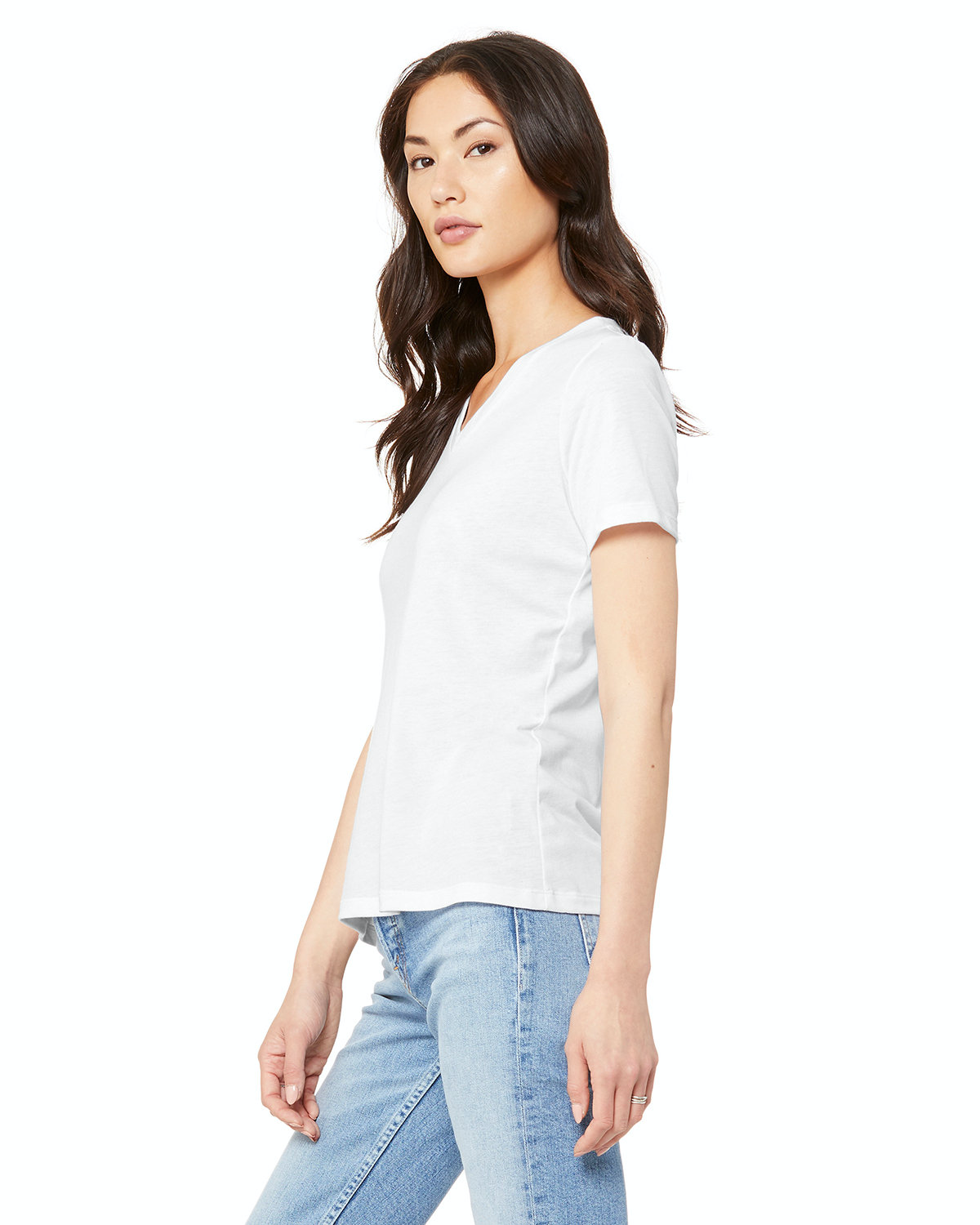 Women's Relaxed Jersey V-Neck T-Shirt - Solid White Triblend
