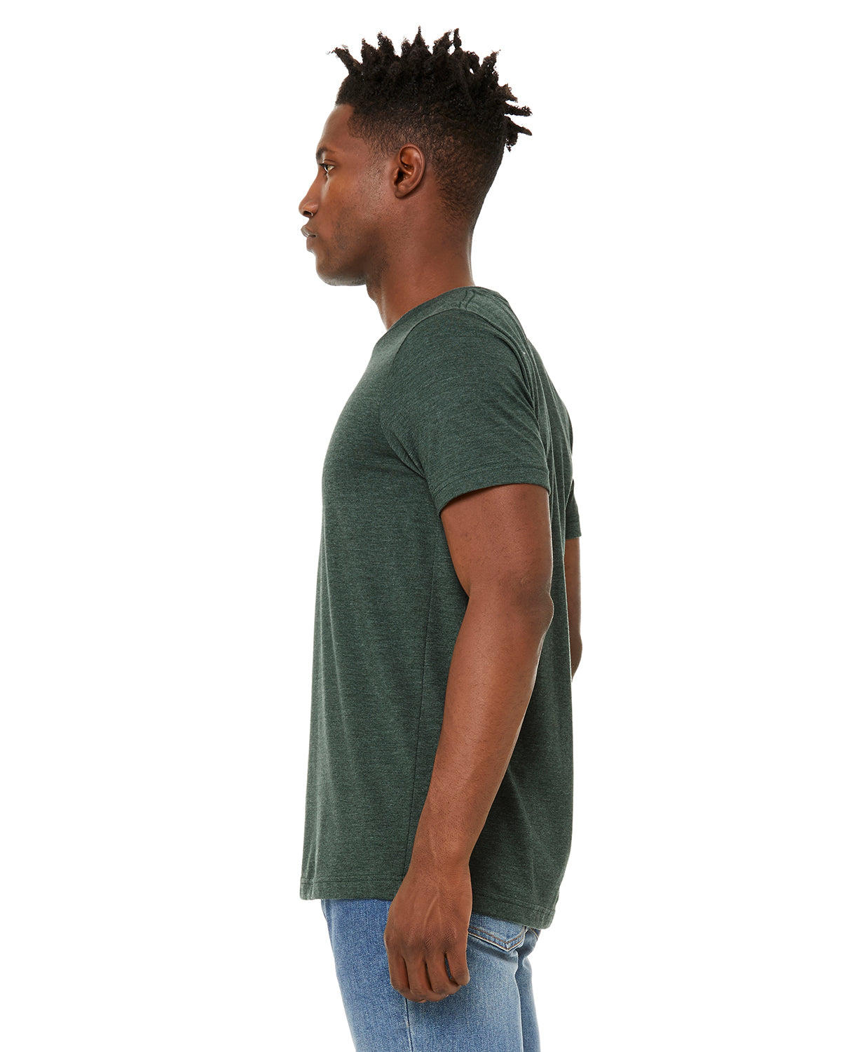 Unisex Sueded T-Shirt - Heather Forest