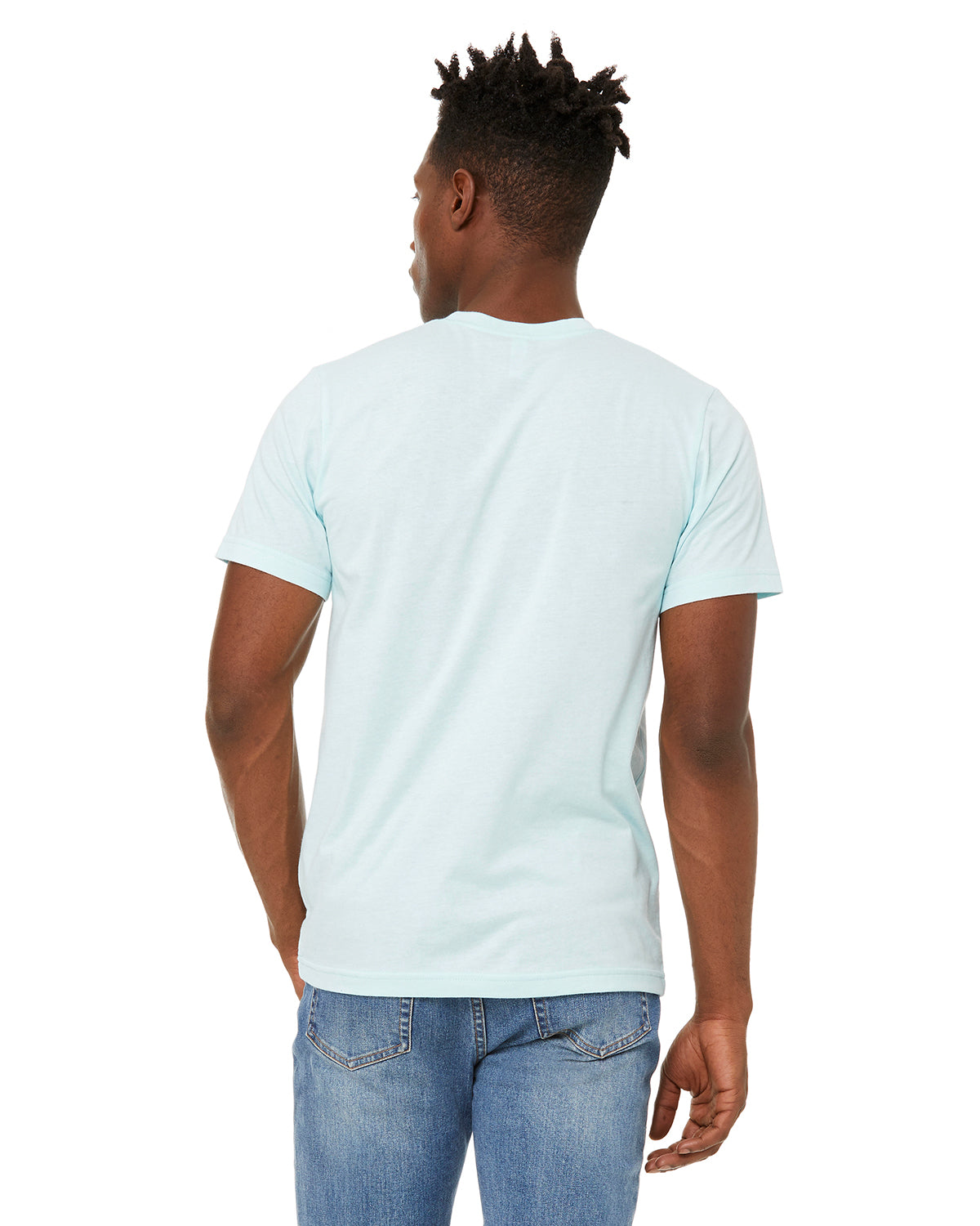 Unisex Sueded T-Shirt - Heather Ice Blue