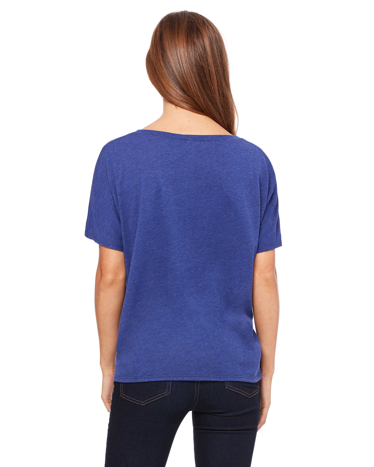 Women's Slouchy V-Neck T-Shirt - Navy Triblend