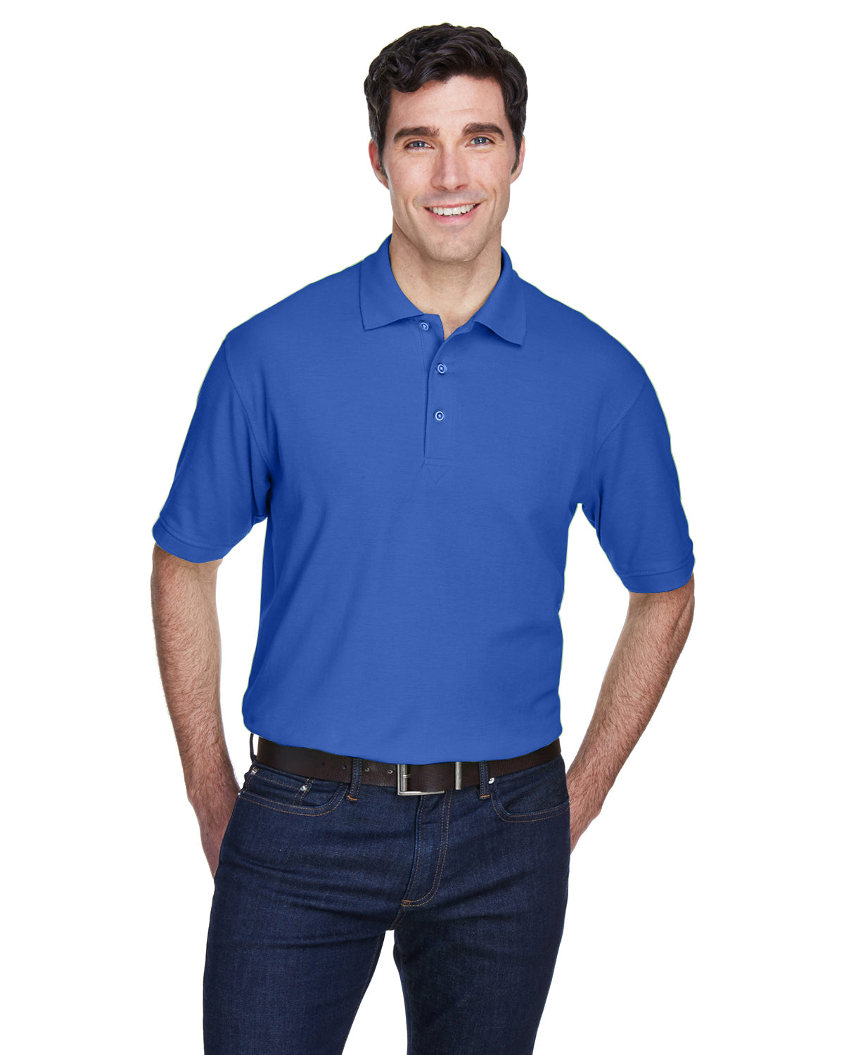 Men's Whisper Piqué Polo - Royal