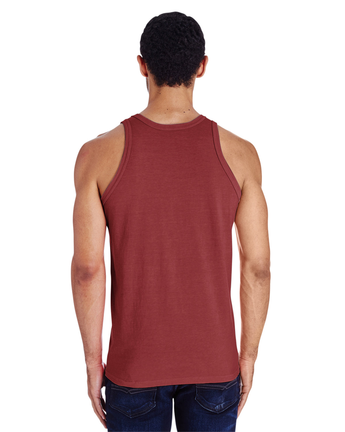 Unisex 100% Ringspun Cotton Garment-Dyed Tank - Cayenne