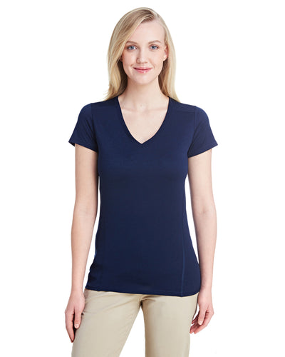 Women's Performance® Women's V-Neck Tech T-Shirt - Marbled Navy