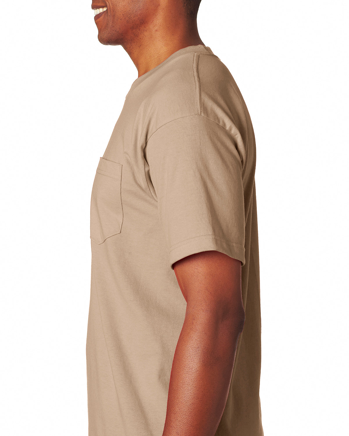 Unisex 100% Cotton Pocket T-Shirt - Sand