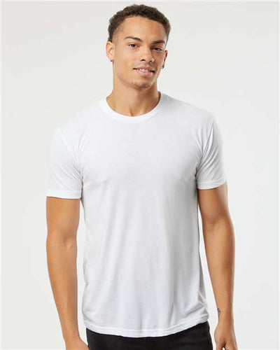 Next Level 6010 White — on model front