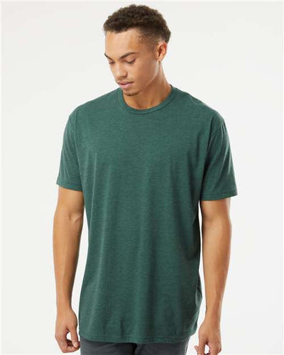 Next Level 6210 Heather Forest Green — on model front