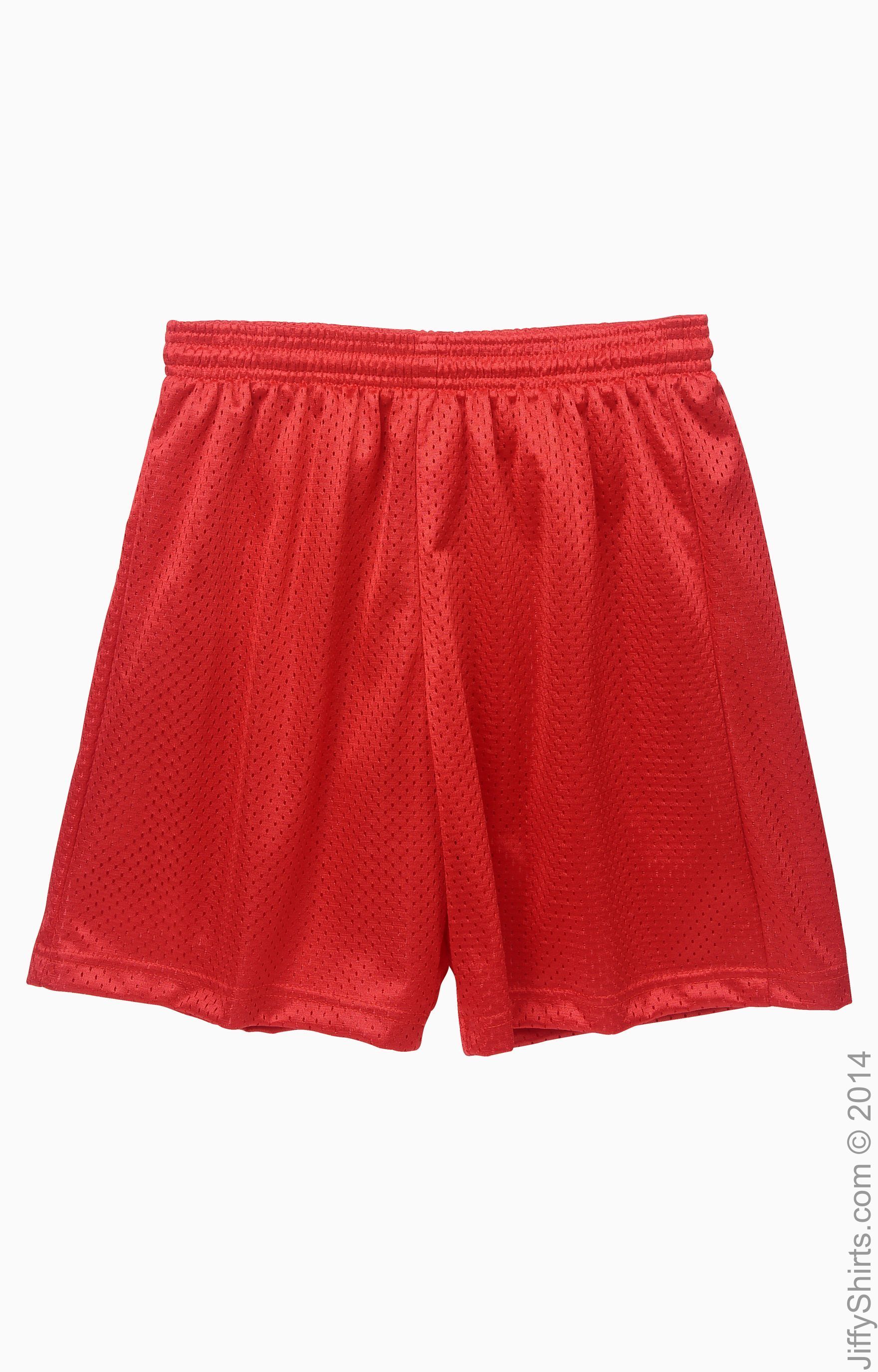 Youth Six Inch Inseam Mesh Short - Scarlet