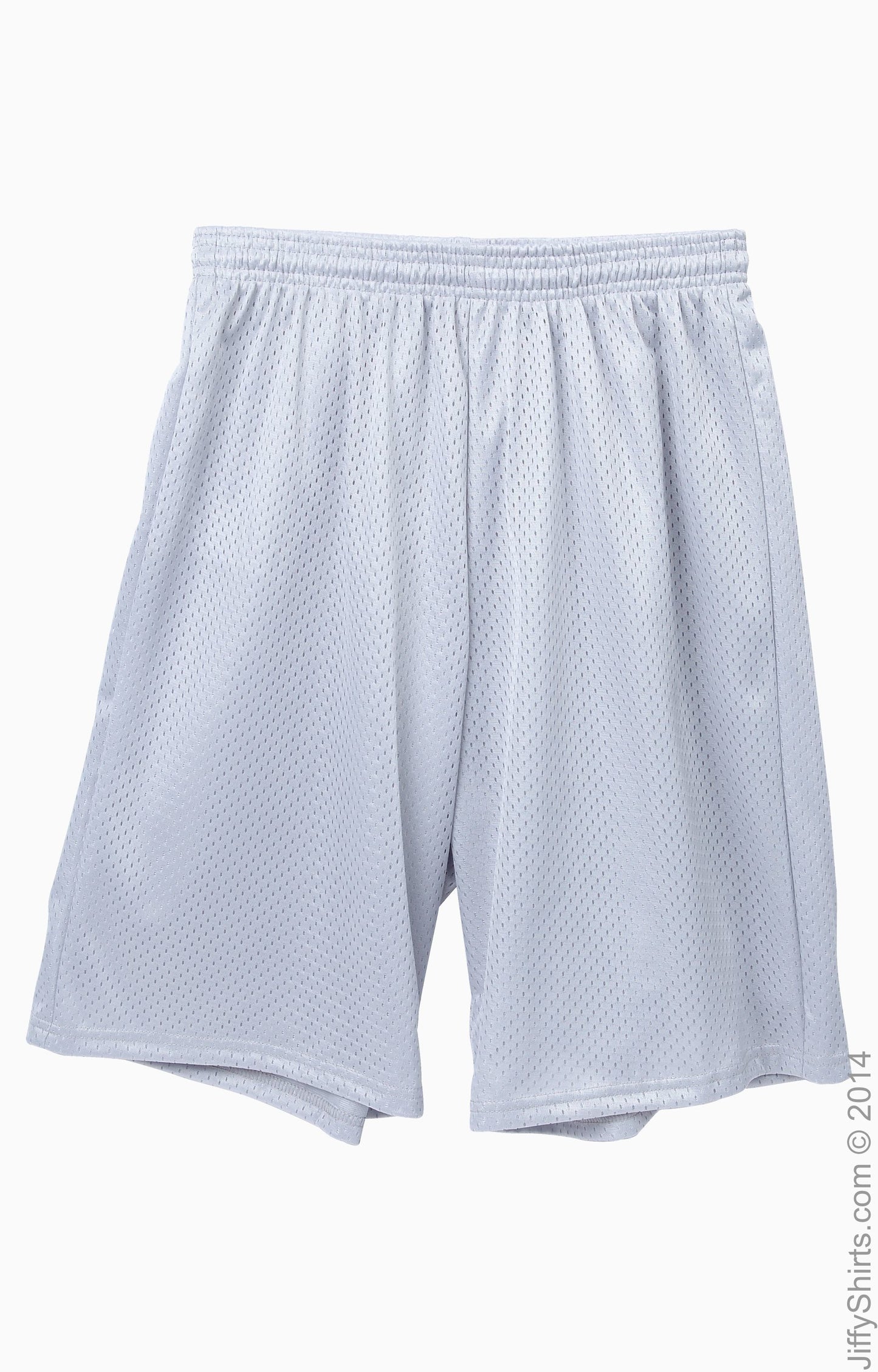 Unisex Nine Inch Inseam Mesh Short - Silver