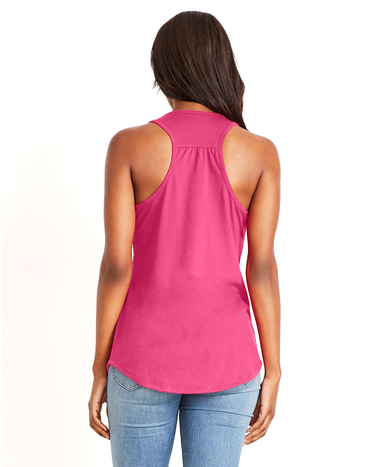 Women's Gathered Racerback Tank - Hot Pink