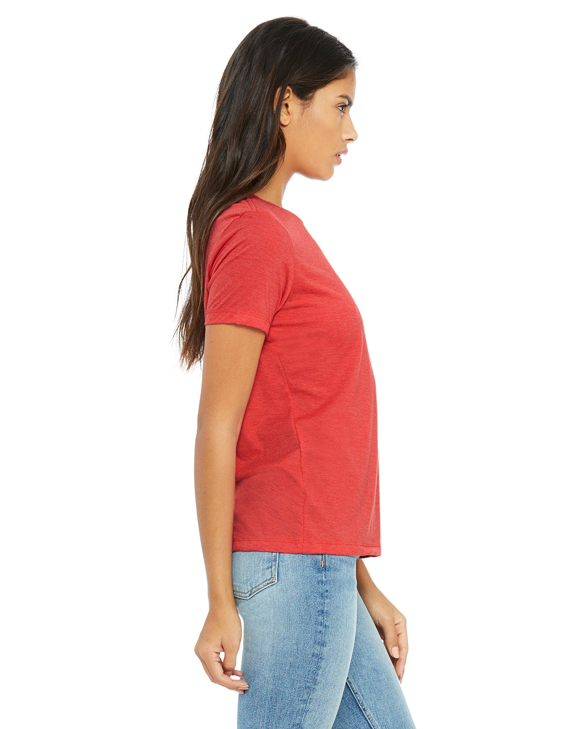 Women's Triblend Relaxed Jersey Short-Sleeve T-Shirt - Red Triblend