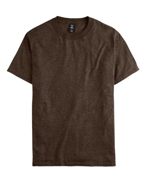 Hanes 5180 Heather Brown — front