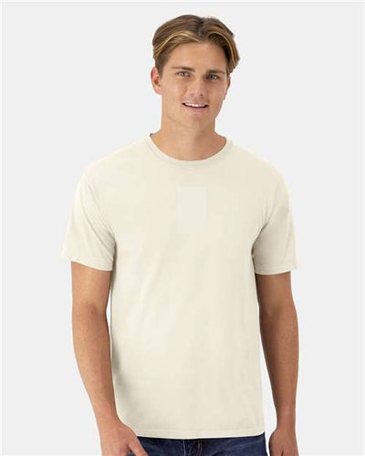 ComfortWash by Hanes GDH100 Parchment — on model front