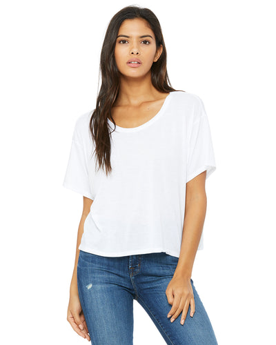 Women's Flowy Boxy T-Shirt - White