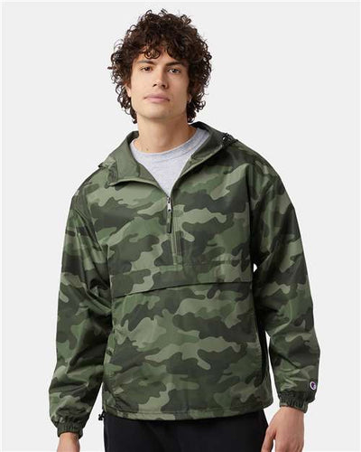 Champion CO200 Olive Green Camo — on model front