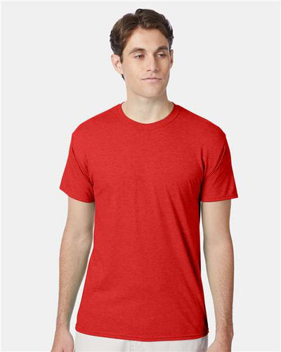Hanes 42TB Poppy Red Heather — on model front