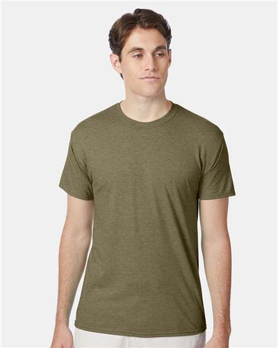 Hanes 42TB Oregano Heather — on model front