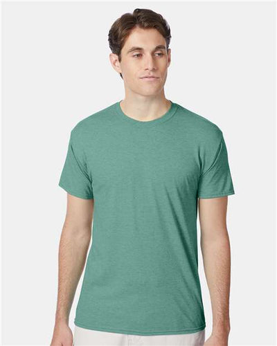 Hanes 42TB Green Clay Heather — on model front