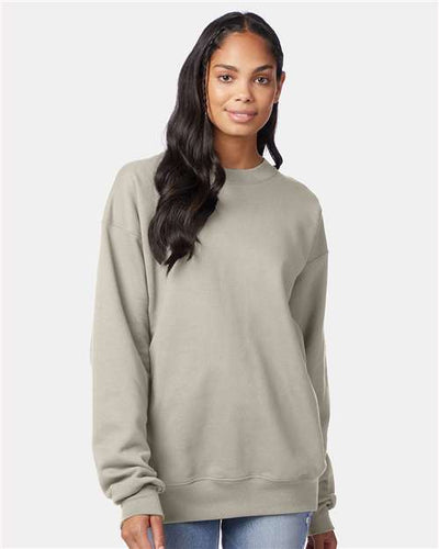 Hanes F260 Sand — on model front