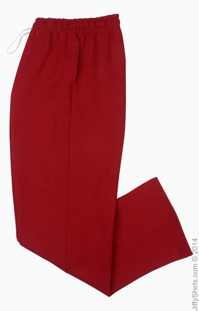 Adult DryBlend® Adult 9 oz., 50/50 Open-Bottom Sweatpants - Cardinal Red