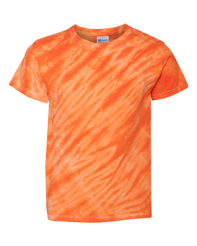 Youth One Color Tiger Stripe T-Shirt - Orange