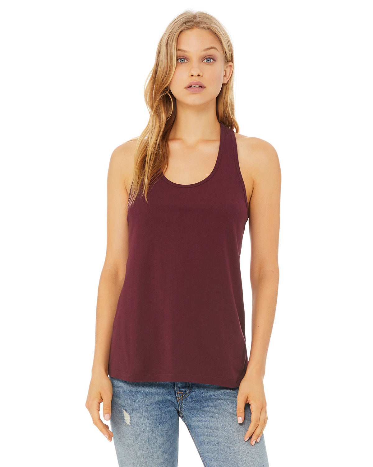 Women's Jersey Racerback Tank - Maroon