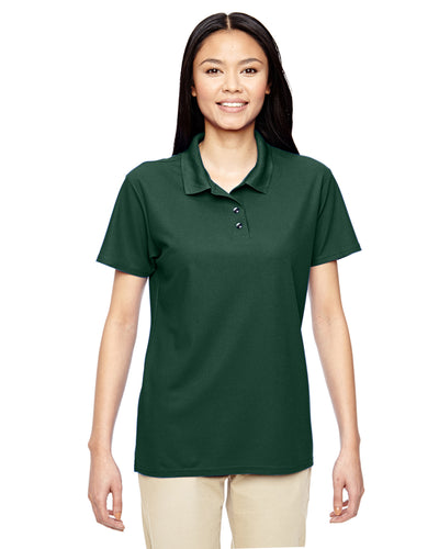 Women's Performance® Double Piqué Polo - Forest Green