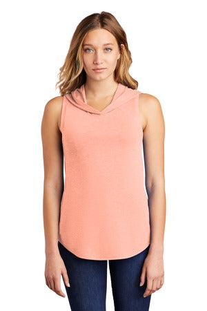 Women's Perfect Tri Sleeveless Hoodie - Heather Dusty Peach