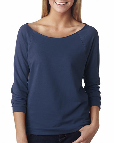 Women's French Terry 3/4-Sleeve Raglan - Indigo