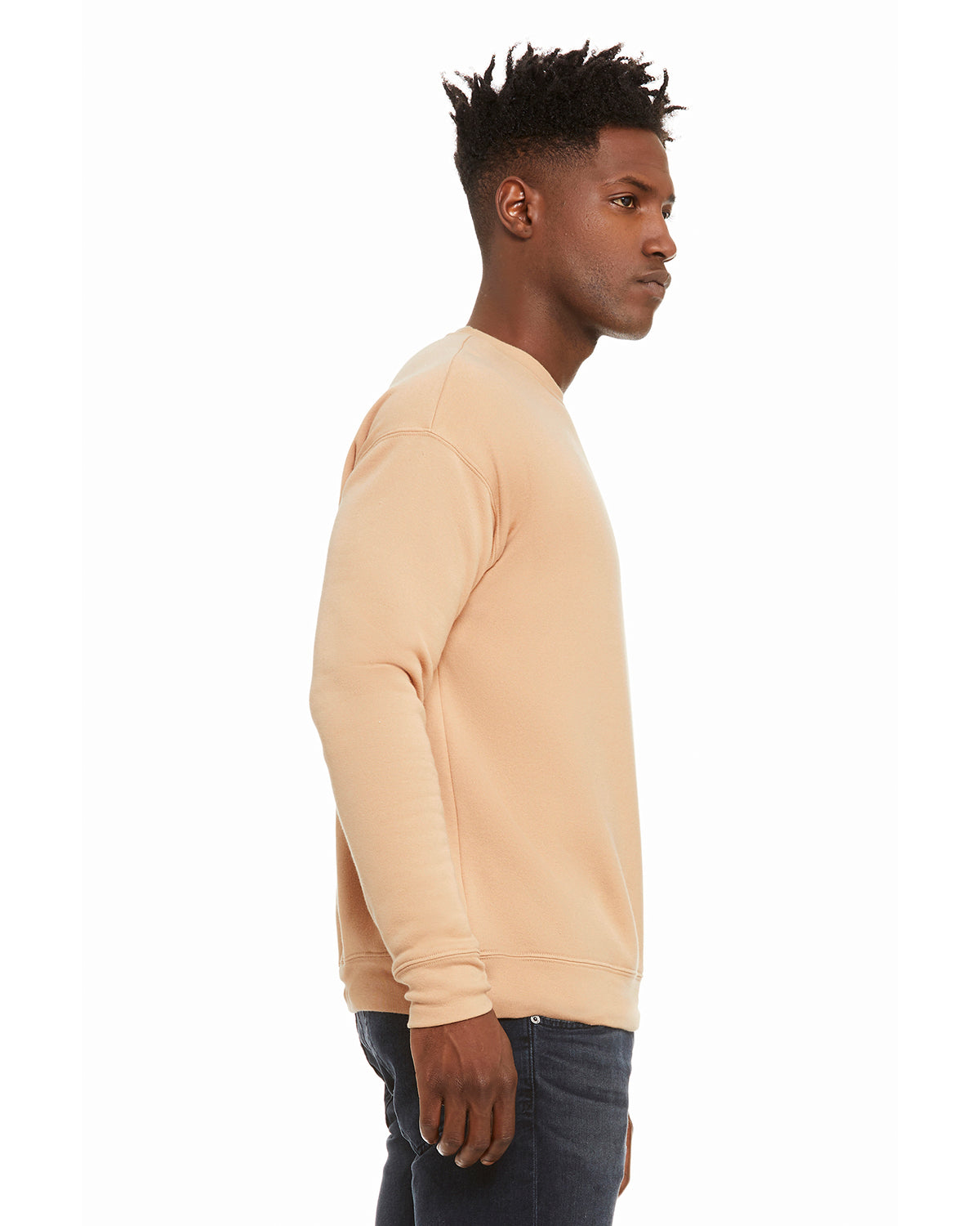 Unisex Drop Shoulder Fleece - Heather Sand Dune