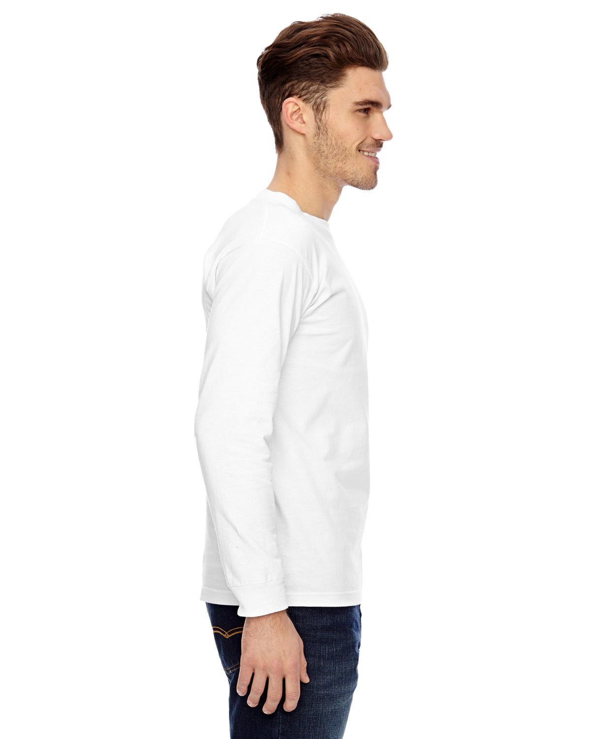 Unisex 100% Cotton Long Sleeve T-Shirt - White