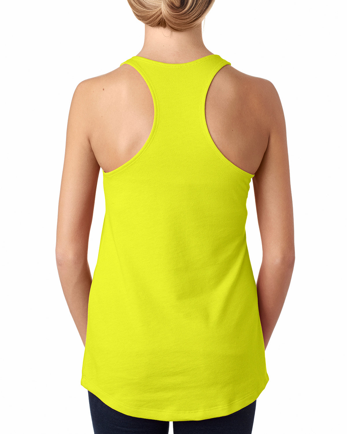 Women's French Terry Racerback Tank - Neon Yellow