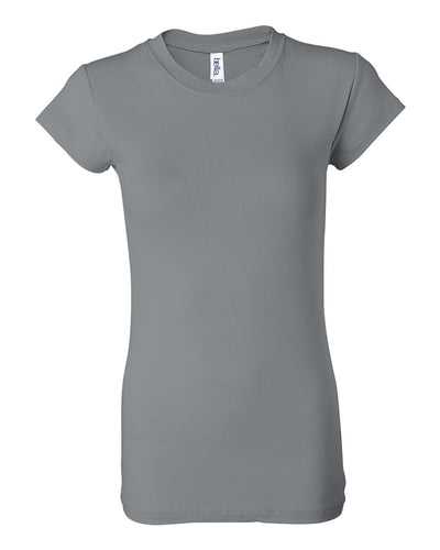 Women's Sheer Mini Rib Short-Sleeve T-Shirt - Granite