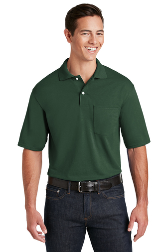 Unisex SpotShield��� Pocket Jersey Polo - Forest Green